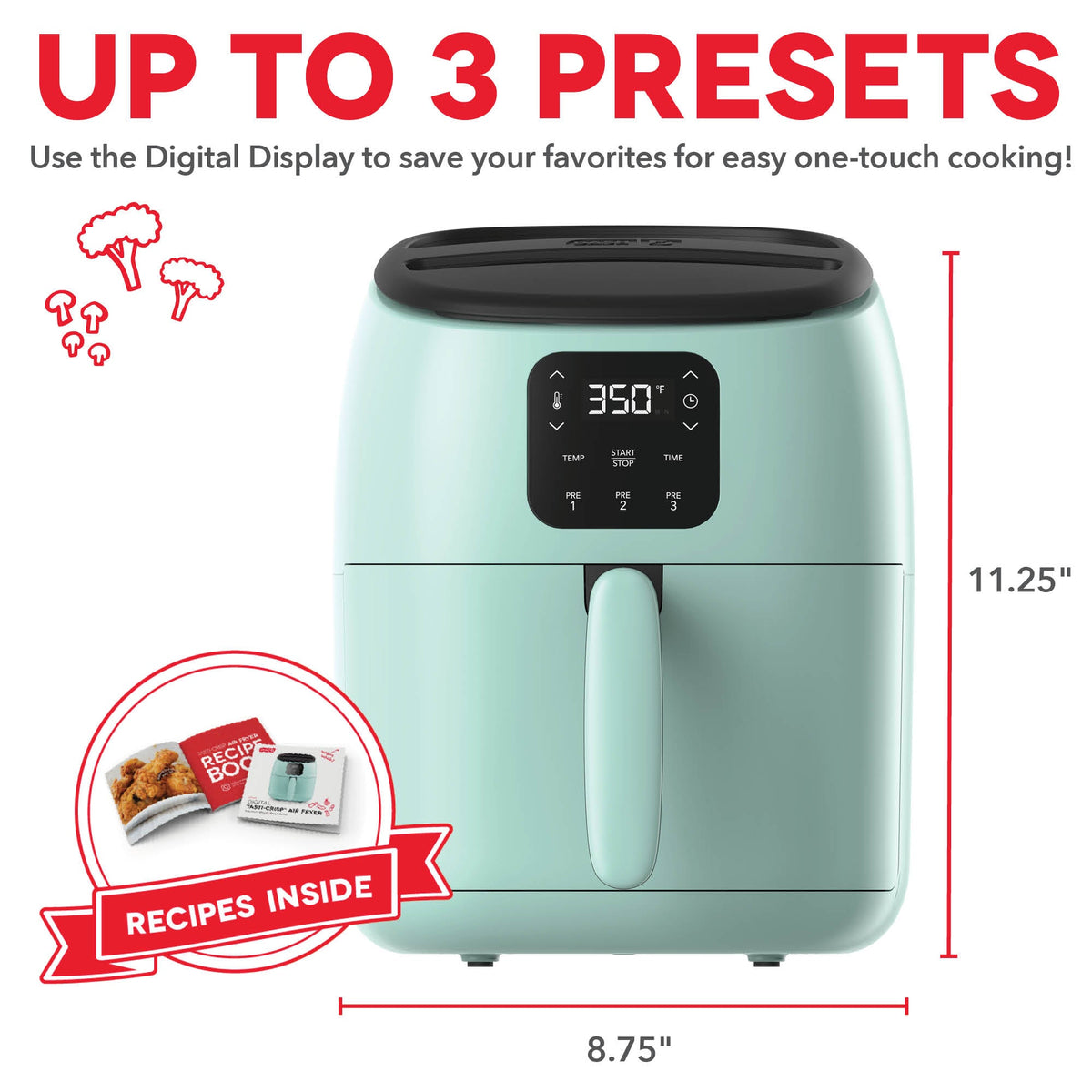 Digital Tasti-Crisp Air Fryer 2.6QT