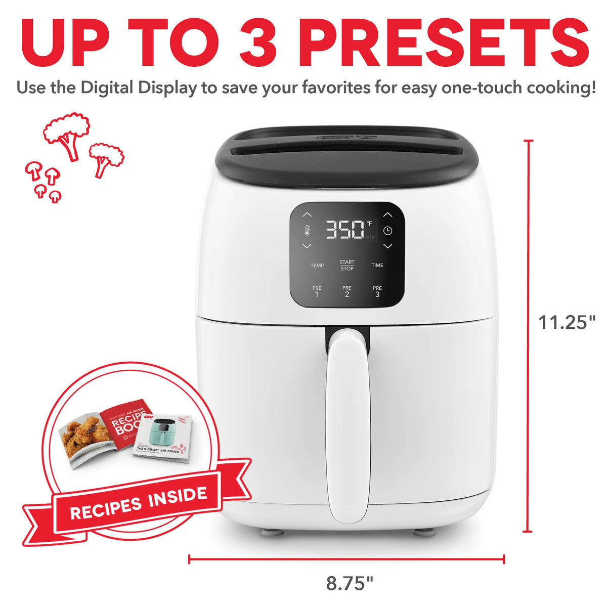 Digital Tasti-Crisp Air Fryer 2.6QT