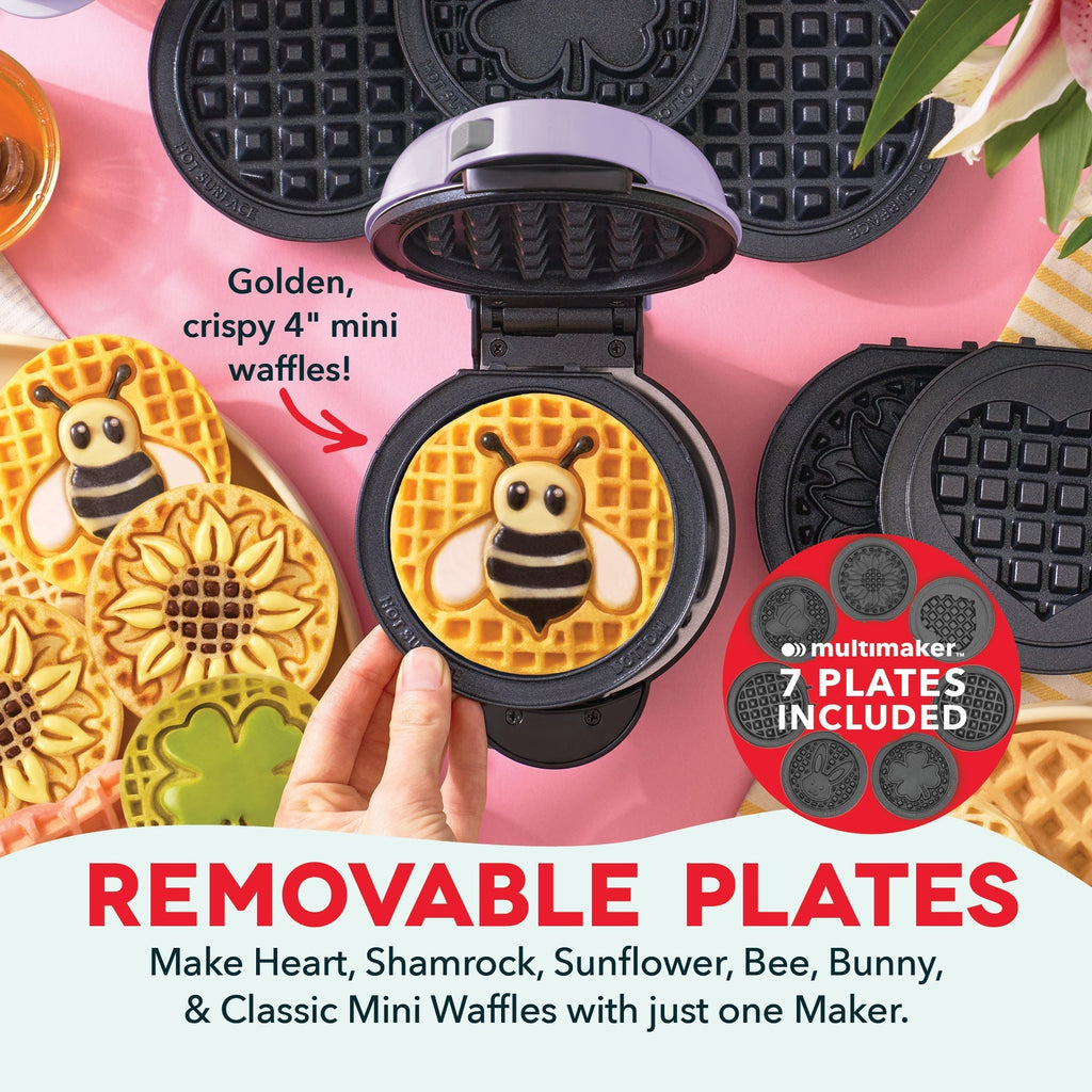 MultiMaker Mini System with Removable Plates: Waffle & Griddle