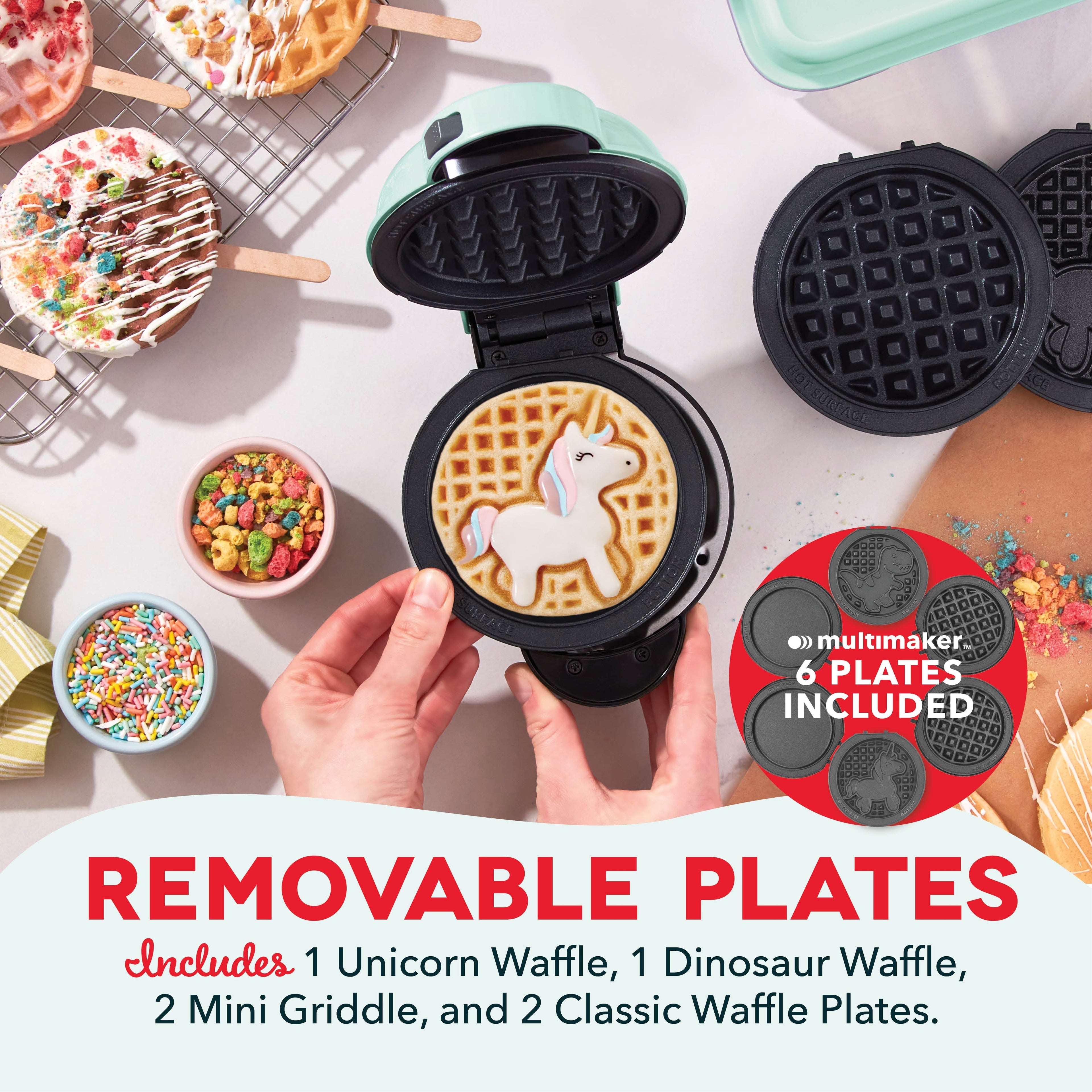 MultiMaker Mini System with Removable Plates: Waffle & Griddle