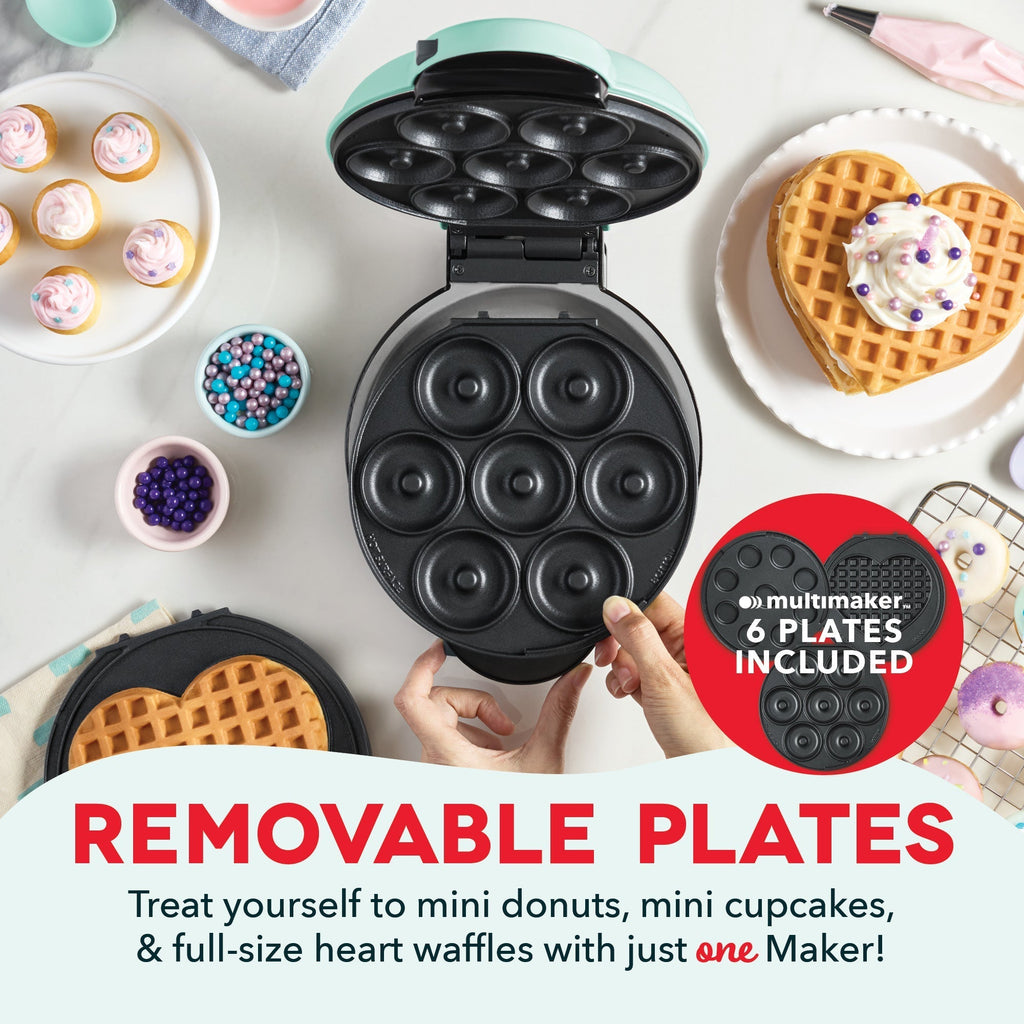 MultiMaker Treat Maker System: Mini Donut, Mini Cupcake, Heart Waffle