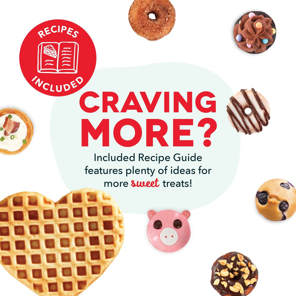 MultiMaker Treat Maker System: Mini Donut, Mini Cupcake, Heart Waffle